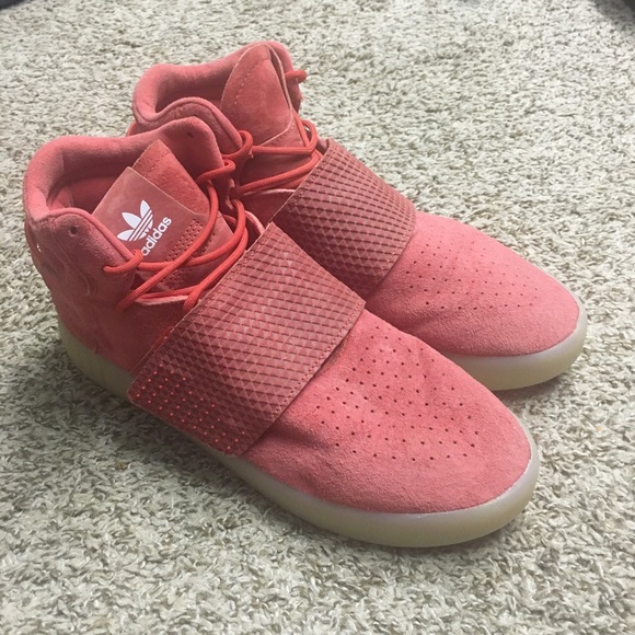 Red Adidas Tubular Hightops - Picture 1 of 4